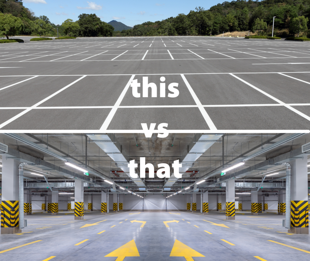 parking garage dimensions