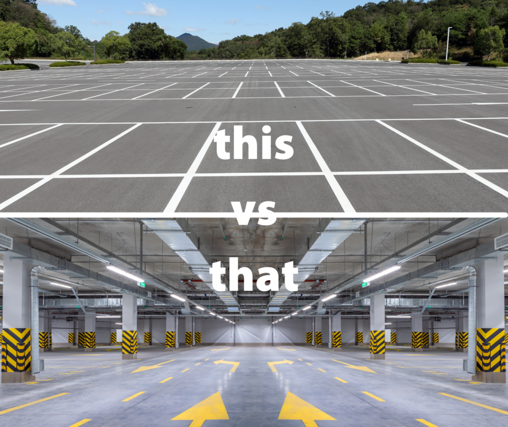 Surface Parking Vs Underground Parking Building Dimensions