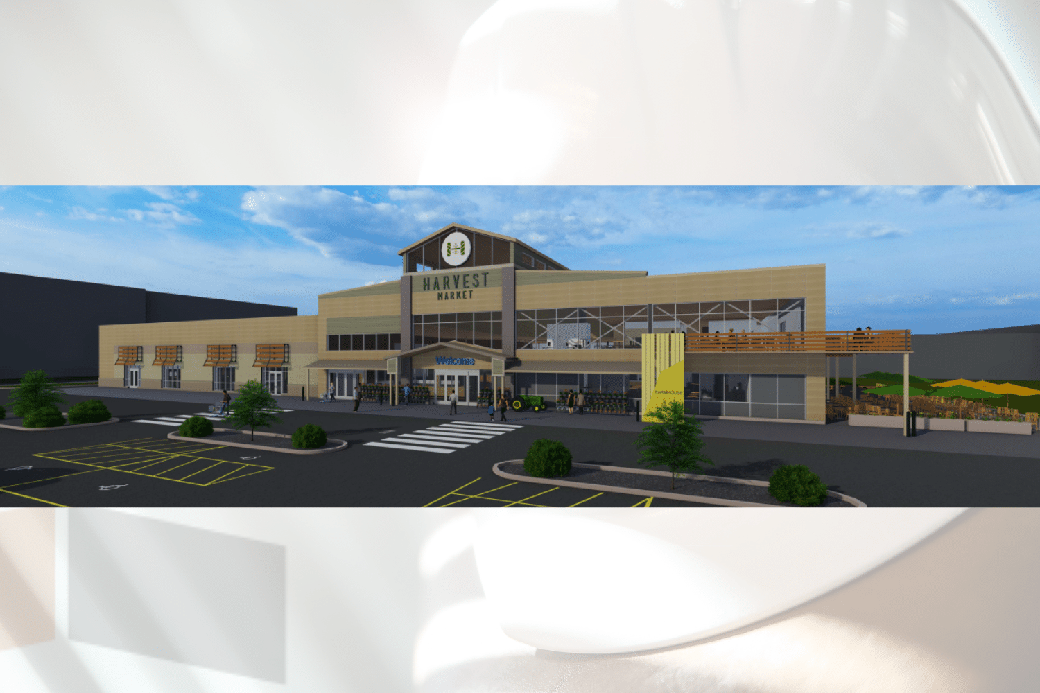 Rendering of new Harvest Market in Ann Arbor, MI, that DBS Group is designing and building.